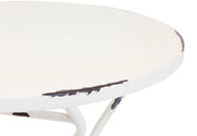 Metalltisch TARENT 60 cm rund Weiß Antik-Look