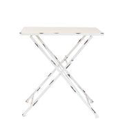 Klapptisch MARIANA 70 x 70 cm Metalltisch Weiß Antik Look