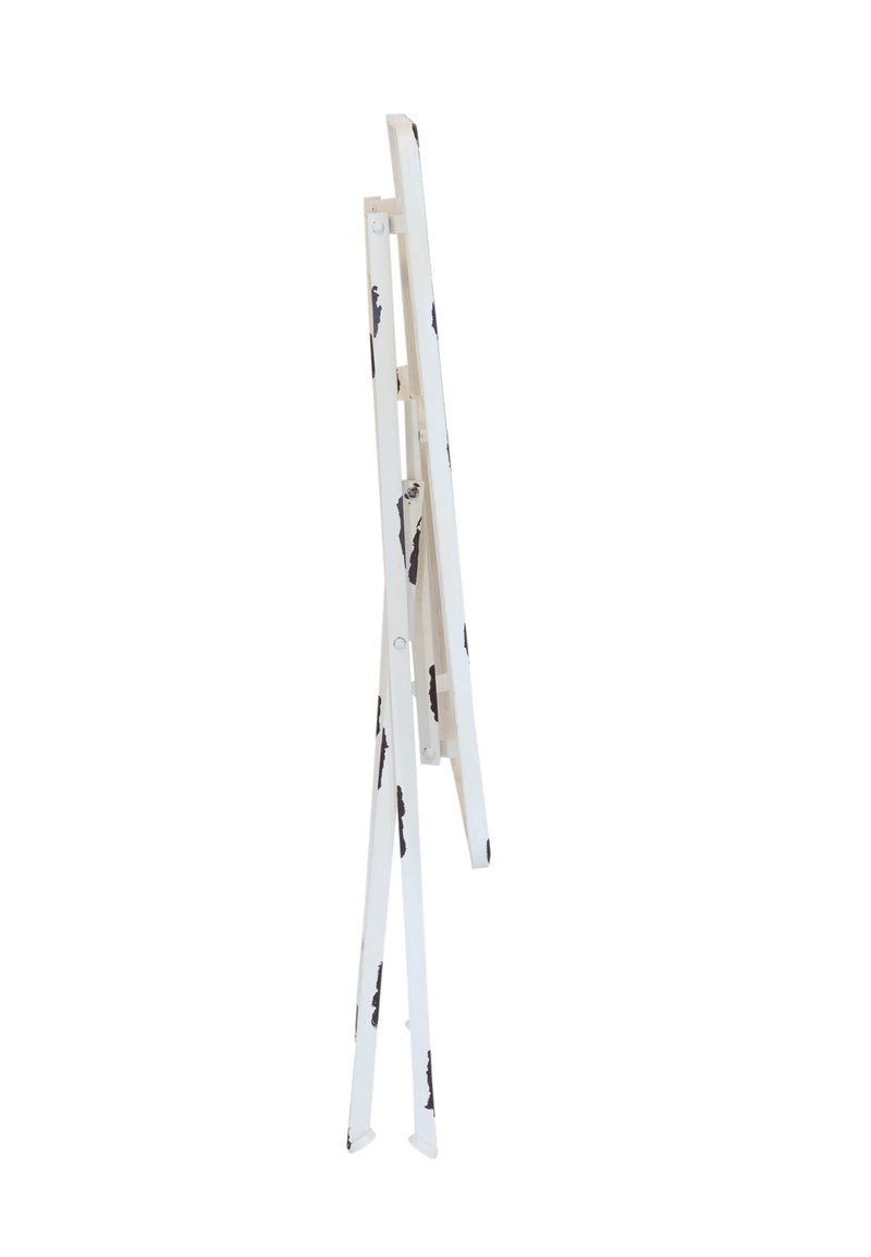 Klapptisch MARIANA 70 x 70 cm Metalltisch Weiß Antik Look