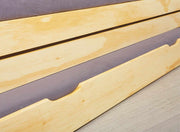 Jugendbett Funktionsbett LOTAR Kiefer natur lackiert mit Klappfunktion