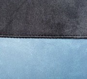 Hocker Polsterhocker OSANE Samtbezug Schwarz Blau
