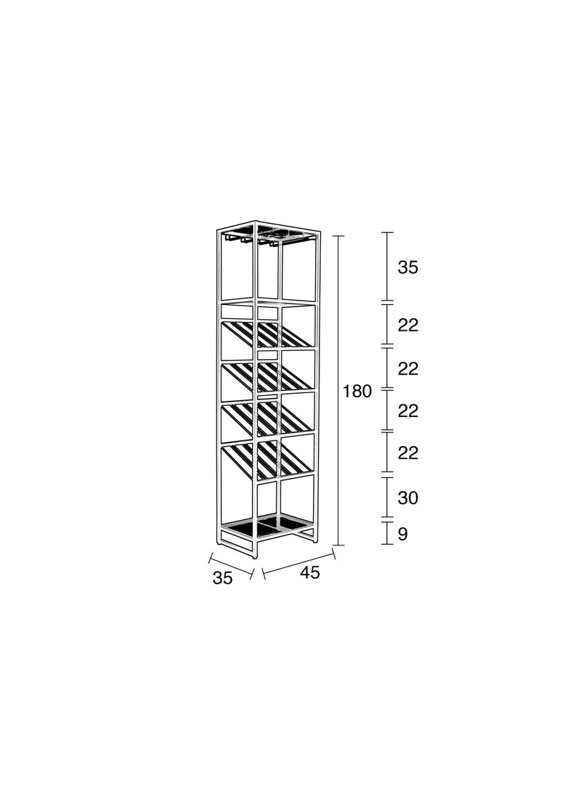 Weinregal CANTOR S von Zuiver 45 x 180 cm