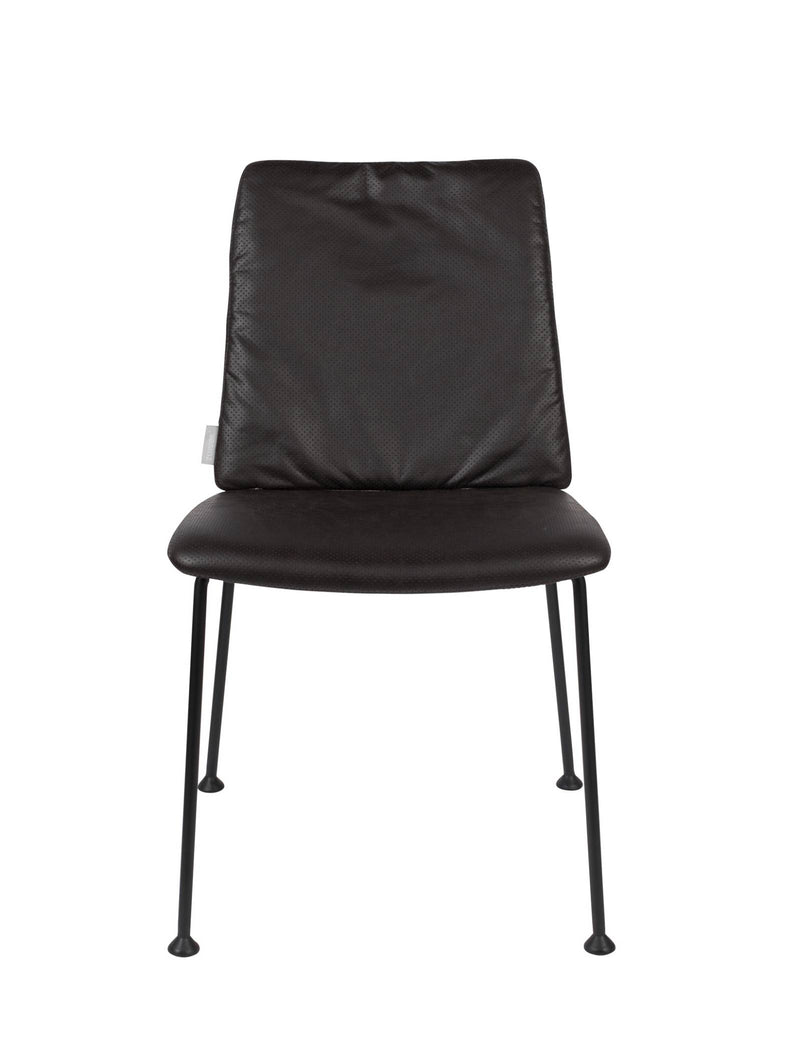 Esszimmerstuhl FAB BLACK mit perforierten Kunstleder von ZUIVER