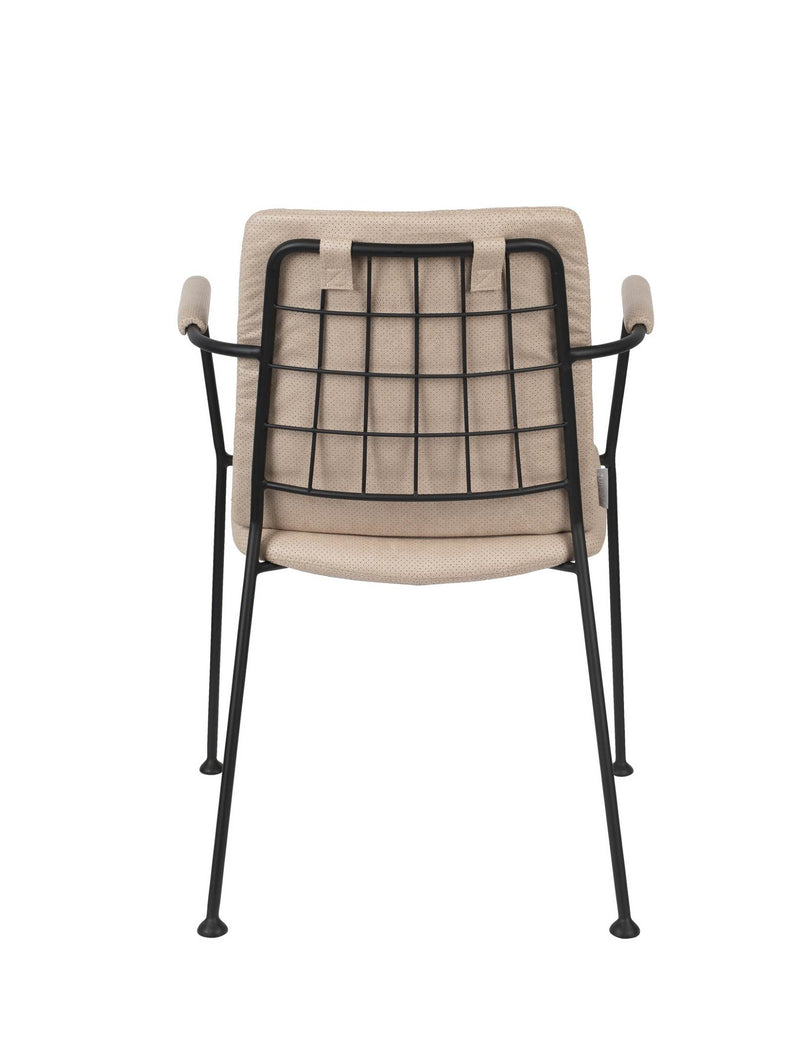Armlehnstuhl FAB BEIGE mit perforierten Kunstleder von ZUIVER