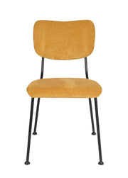 Esszimmerstuhl BENSON OCHRE von ZUIVER mit trendigen Cordstoff