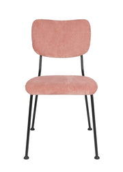 Esszimmerstuhl BENSON PINK von ZUIVER mit trendigen Cordstoff