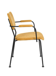ZUIVER Armlehnstuhl BENSON OCHRE mit trendigen Cordstoff