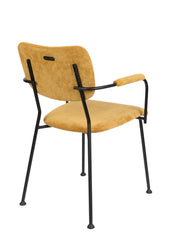 ZUIVER Armlehnstuhl BENSON OCHRE mit trendigen Cordstoff