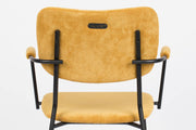 ZUIVER Armlehnstuhl BENSON OCHRE mit trendigen Cordstoff