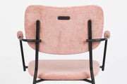 ZUIVER Armlehnstuhl BENSON PINK mit trendigen Cordstoff