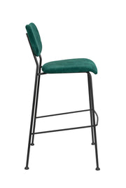Barhocker BENSON GREEN von ZUIVER mit trendigen Cordstoff