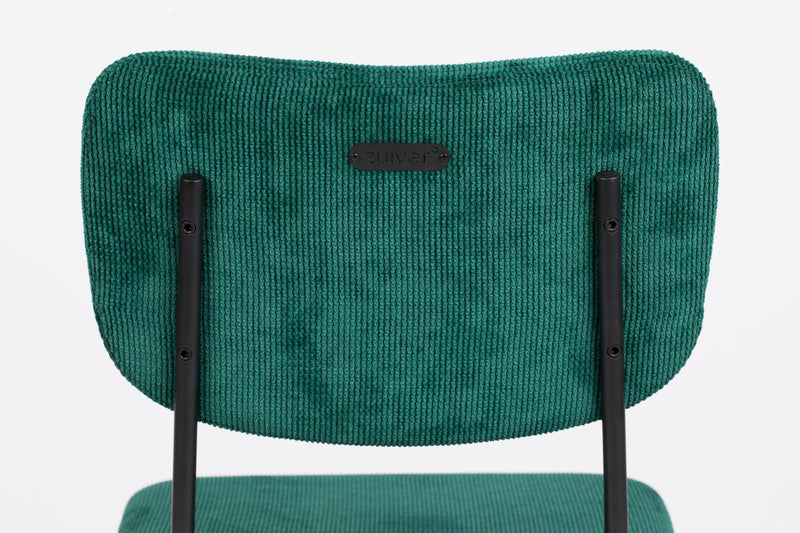 Barhocker BENSON GREEN von ZUIVER mit trendigen Cordstoff