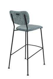 Barhocker BENSON GREY BLUE von ZUIVER mit trendigen Cordstoff