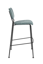Barhocker BENSON GREY BLUE von ZUIVER mit trendigen Cordstoff