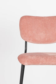 Barhocker BENSON PINK von ZUIVER mit trendigen Cordstoff