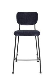 Tresenhocker BENSON DARK BLUE von ZUIVER mit trendigen Cordstoff
