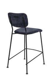 Tresenhocker BENSON DARK BLUE von ZUIVER mit trendigen Cordstoff