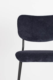Tresenhocker BENSON DARK BLUE von ZUIVER mit trendigen Cordstoff
