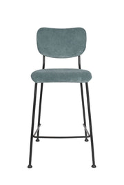 Tresenhocker BENSON GREY BLUE von ZUIVER mit trendigen Cordstoff