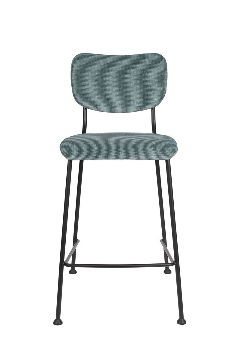 Tresenhocker BENSON GREY BLUE von ZUIVER mit trendigen Cordstoff