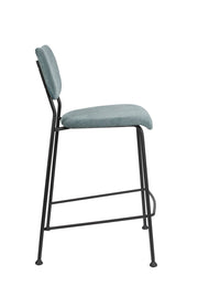 Tresenhocker BENSON GREY BLUE von ZUIVER mit trendigen Cordstoff
