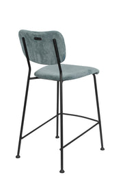 Tresenhocker BENSON GREY BLUE von ZUIVER mit trendigen Cordstoff