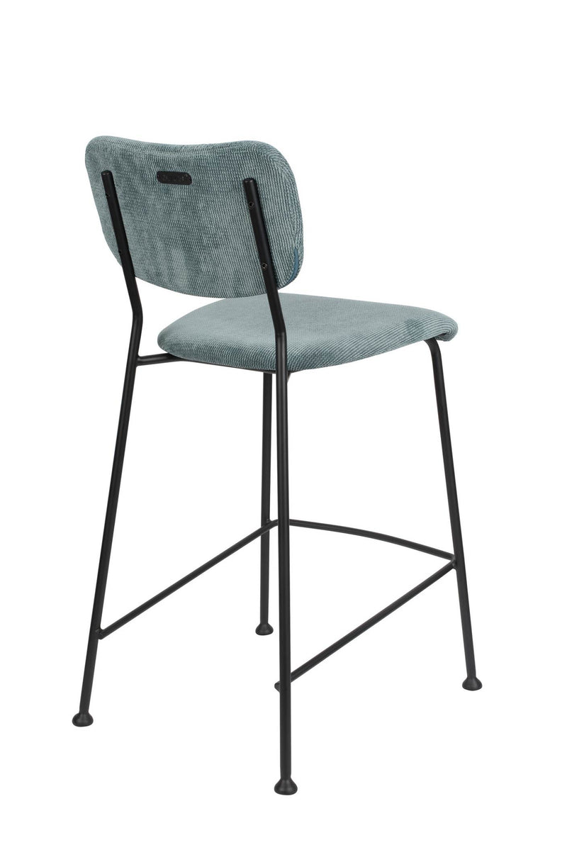 Tresenhocker BENSON GREY BLUE von ZUIVER mit trendigen Cordstoff