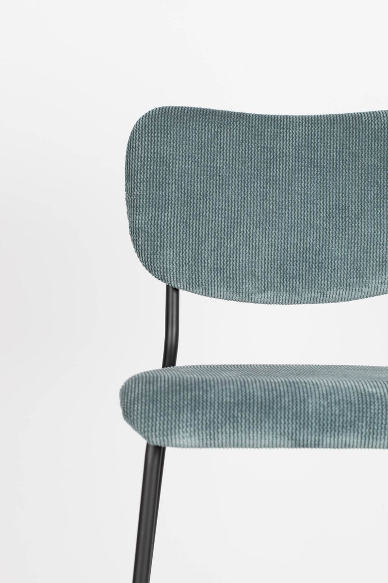 Tresenhocker BENSON GREY BLUE von ZUIVER mit trendigen Cordstoff