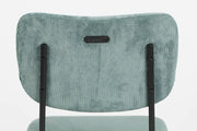 Tresenhocker BENSON GREY BLUE von ZUIVER mit trendigen Cordstoff