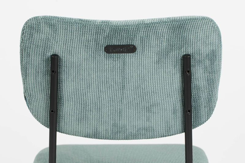 Tresenhocker BENSON GREY BLUE von ZUIVER mit trendigen Cordstoff