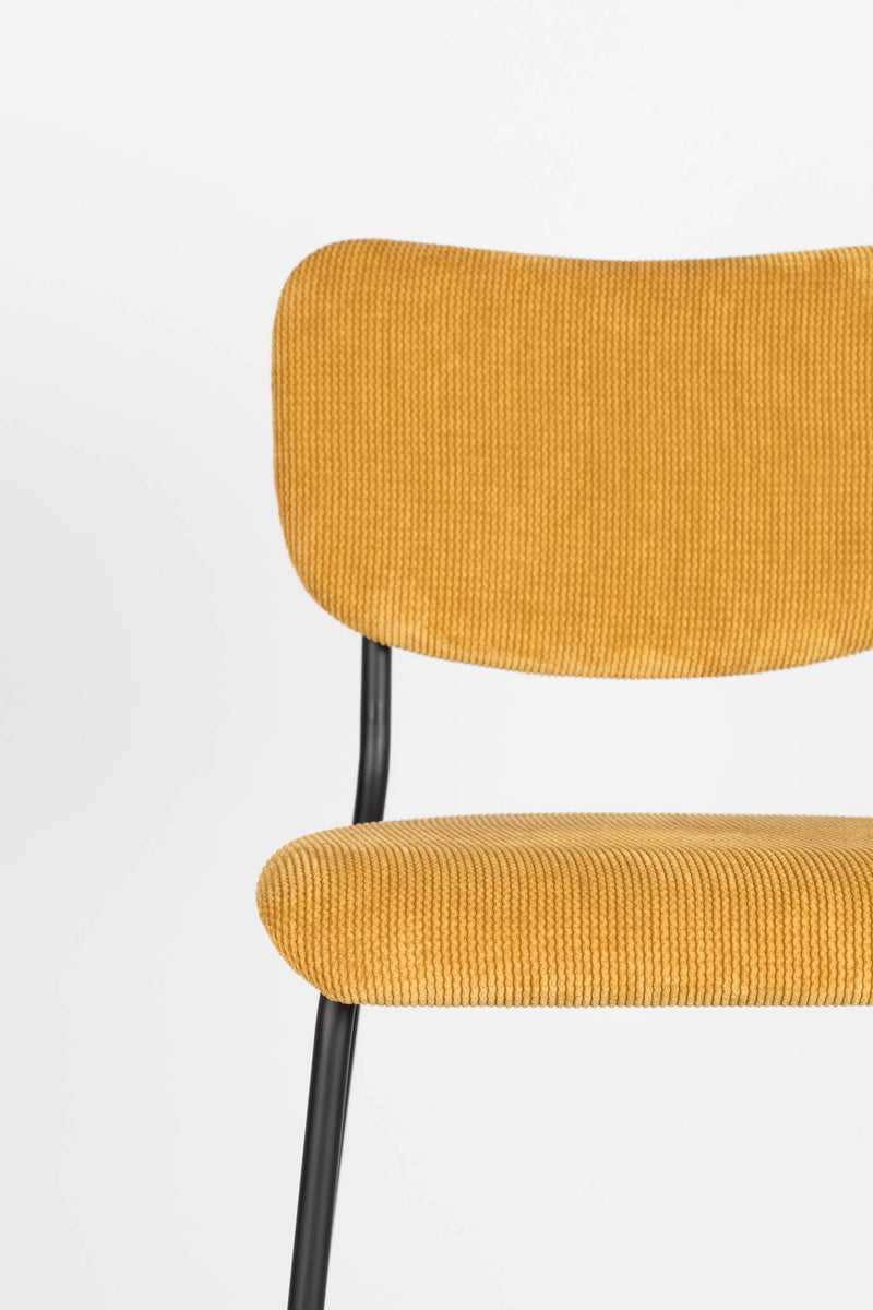 Tresenhocker BENSON OCHRE von ZUIVER mit trendigen Cordstoff