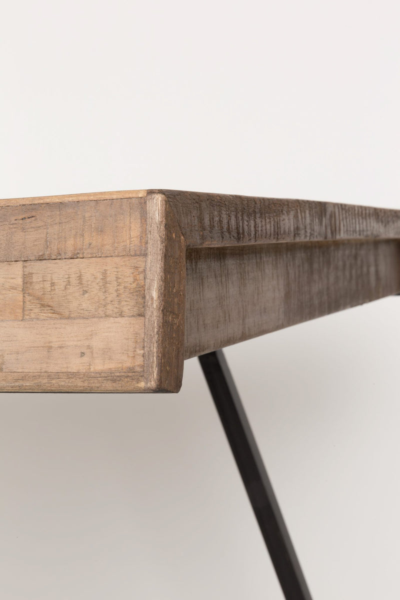 Design Esstisch SURI 180 x 90 cm Platte recycled Teak