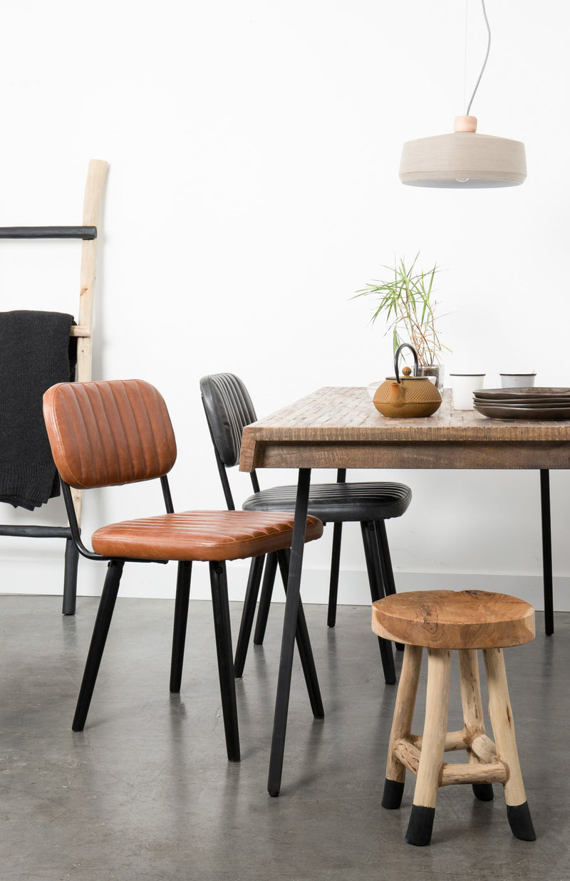Design Esstisch SURI 200 x 90 cm Platte recycled Teak