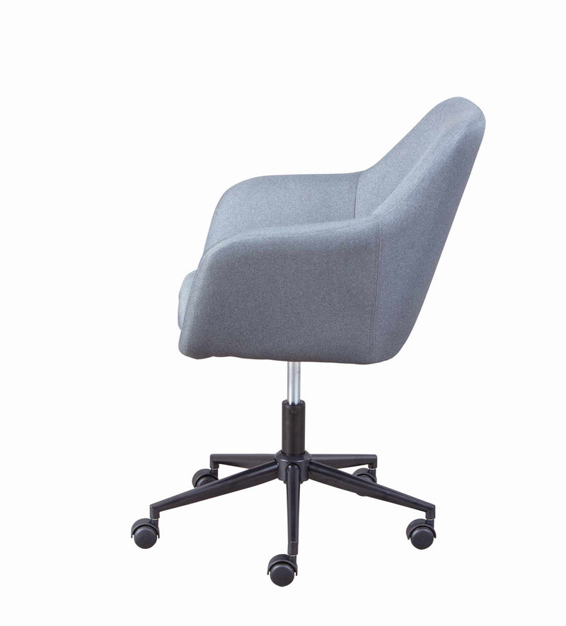 Drehstuhl Bürostuhl WORKRELAXED GREY Bezug Stoff Grau Fußkreuz Schwarz