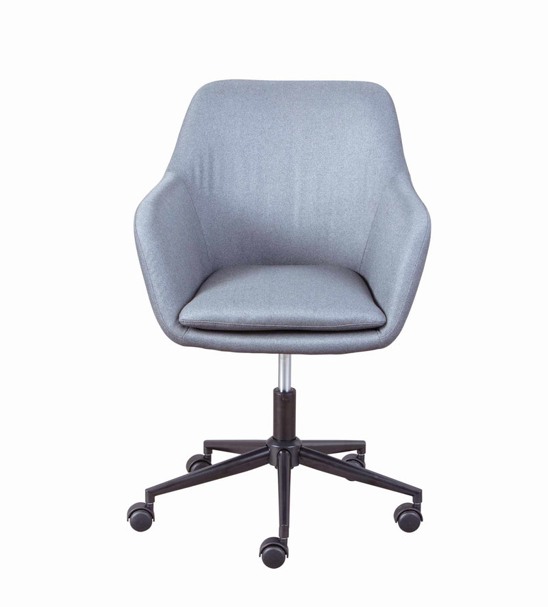 Drehstuhl Bürostuhl WORKRELAXED GREY Bezug Stoff Grau Fußkreuz Schwarz