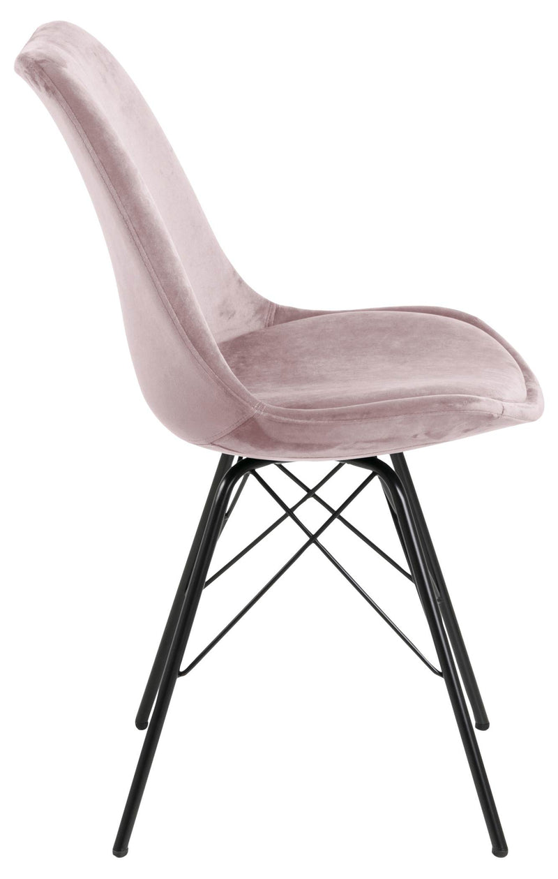 Esszimmerstuhl ERIS mit Samtstoff Rosa