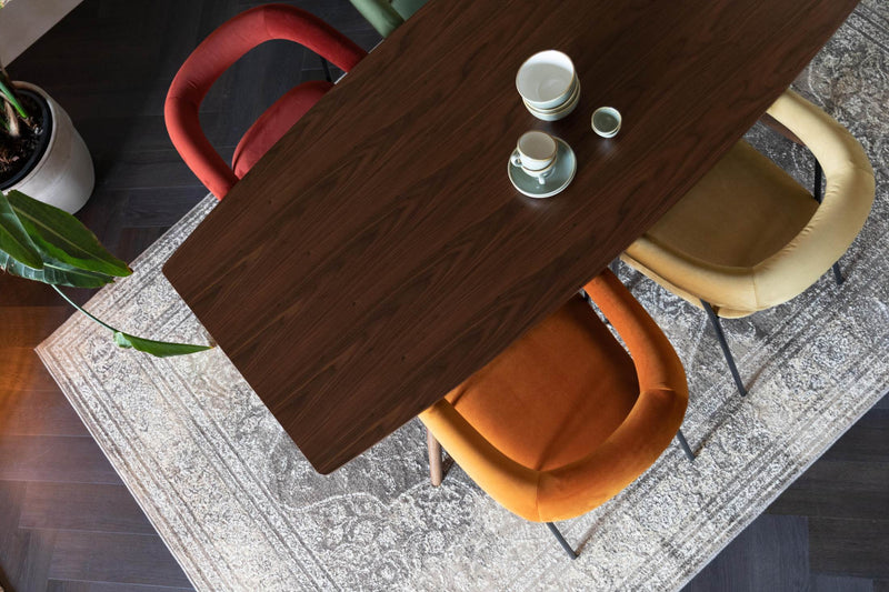 Esstisch MALAYA 180 x 90 cm von DutchBone mit Walnuss Furnier