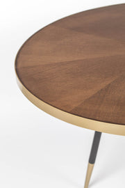Esstisch DENISE 180 x 90 cm Platte oval Walnussfarbig