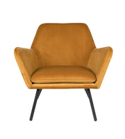 Retro Sessel BON Velvet Samtstoff Gold