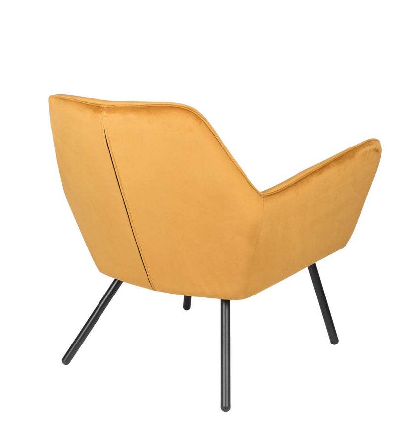 Retro Sessel BON Velvet Samtstoff Gold