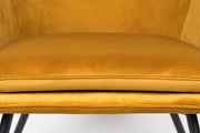 Retro Sessel BON Velvet Samtstoff Gold