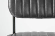 Stuhl Esszimmerstuhl JAKE WORN BLACK Kunstleder schwarz
