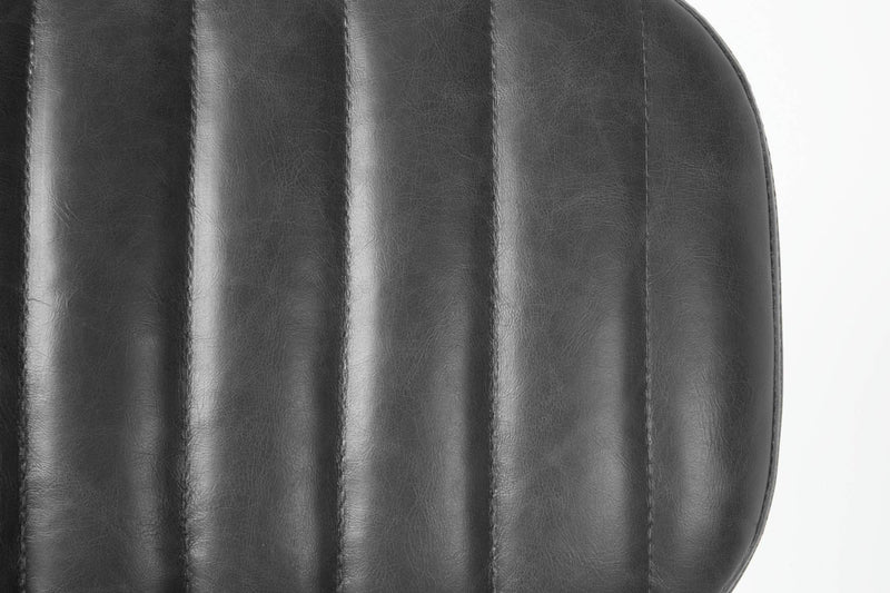 Stuhl Esszimmerstuhl JAKE WORN BLACK Kunstleder schwarz