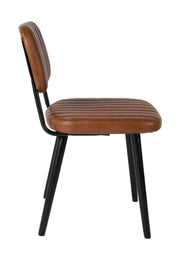 Stuhl Esszimmerstuhl JAKE WORN BROWN Kunstleder braun