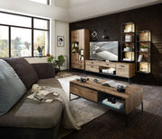 Wohnwand MANHATTAN VV82 Haveleiche Cognac montiert