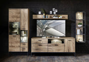 Wohnwand MANHATTAN VV88 Haveleiche Cognac montiert