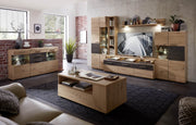 Wohnwand BAJAZZO TWO HH81 Artisan Eiche Nachbildung montiert