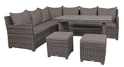 Gartensofa Eckgruppe OVIEDO  mit höheren Tisch fast in Esstischhöhe