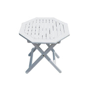 Bestelltisch Gartentisch GLENDALE 47 x 47 cm weiß aus Eukalyptus