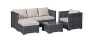 Gartensofa Lounge Sitzgruppe Eckgruppe BAEZA 4-teilig inkl. Kissen